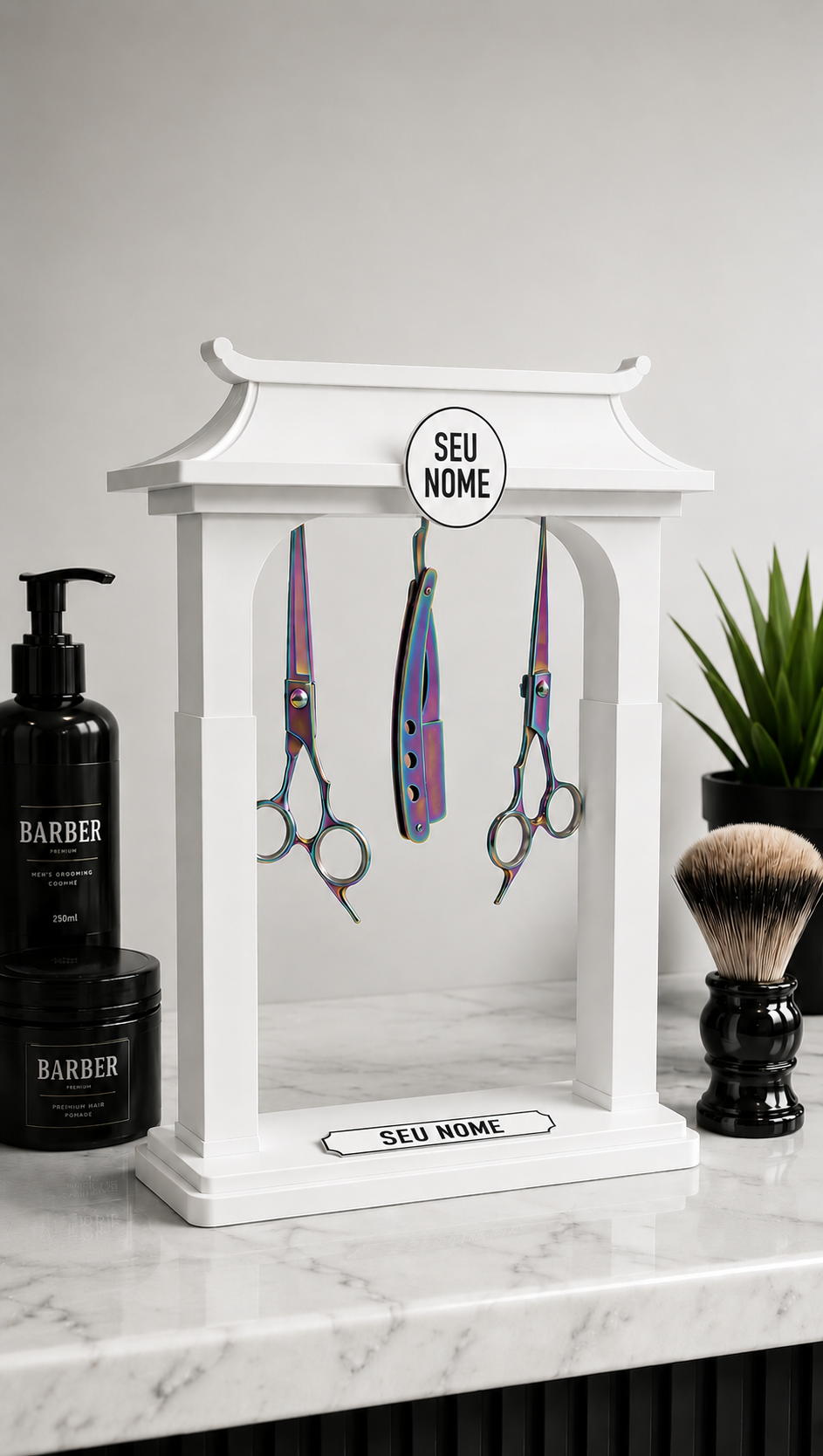 Suporte Barber Pro Branco